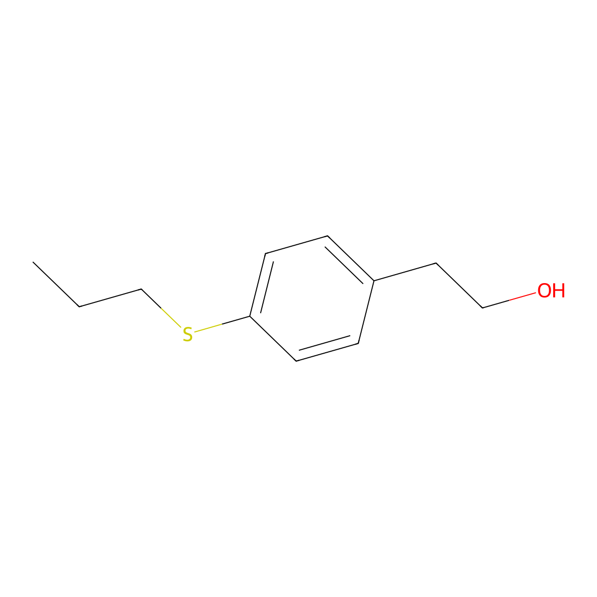 4-(n-Propylthio)phenethyl alcohol molecular structure, CAS 1378675-25-2