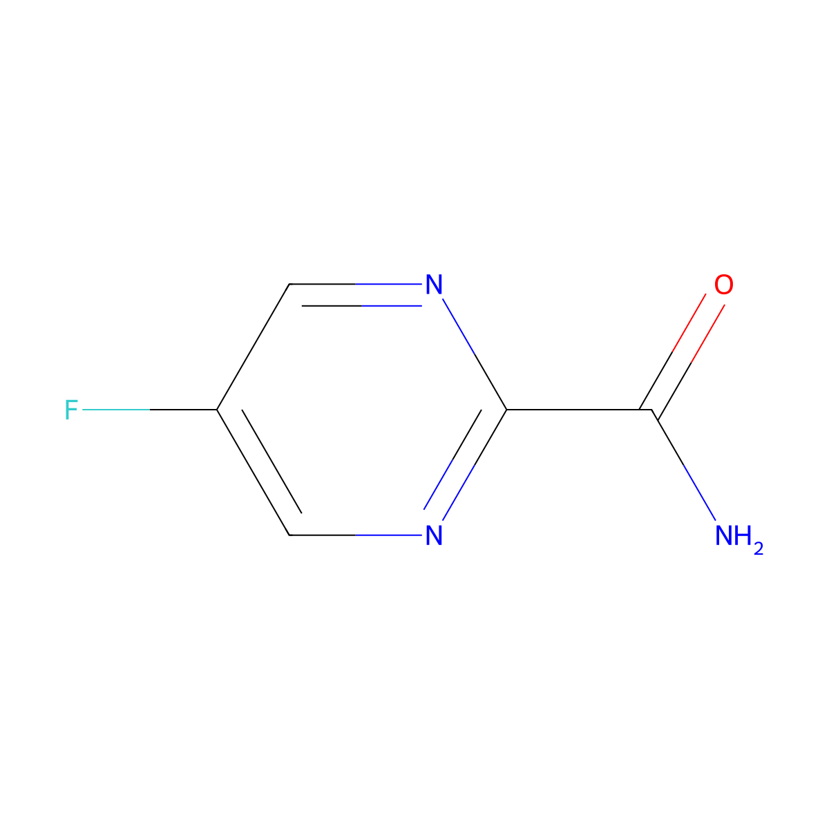 5-Fluoropyrimidine-2-carboxamide molecular structure, CAS 1378675-45-6