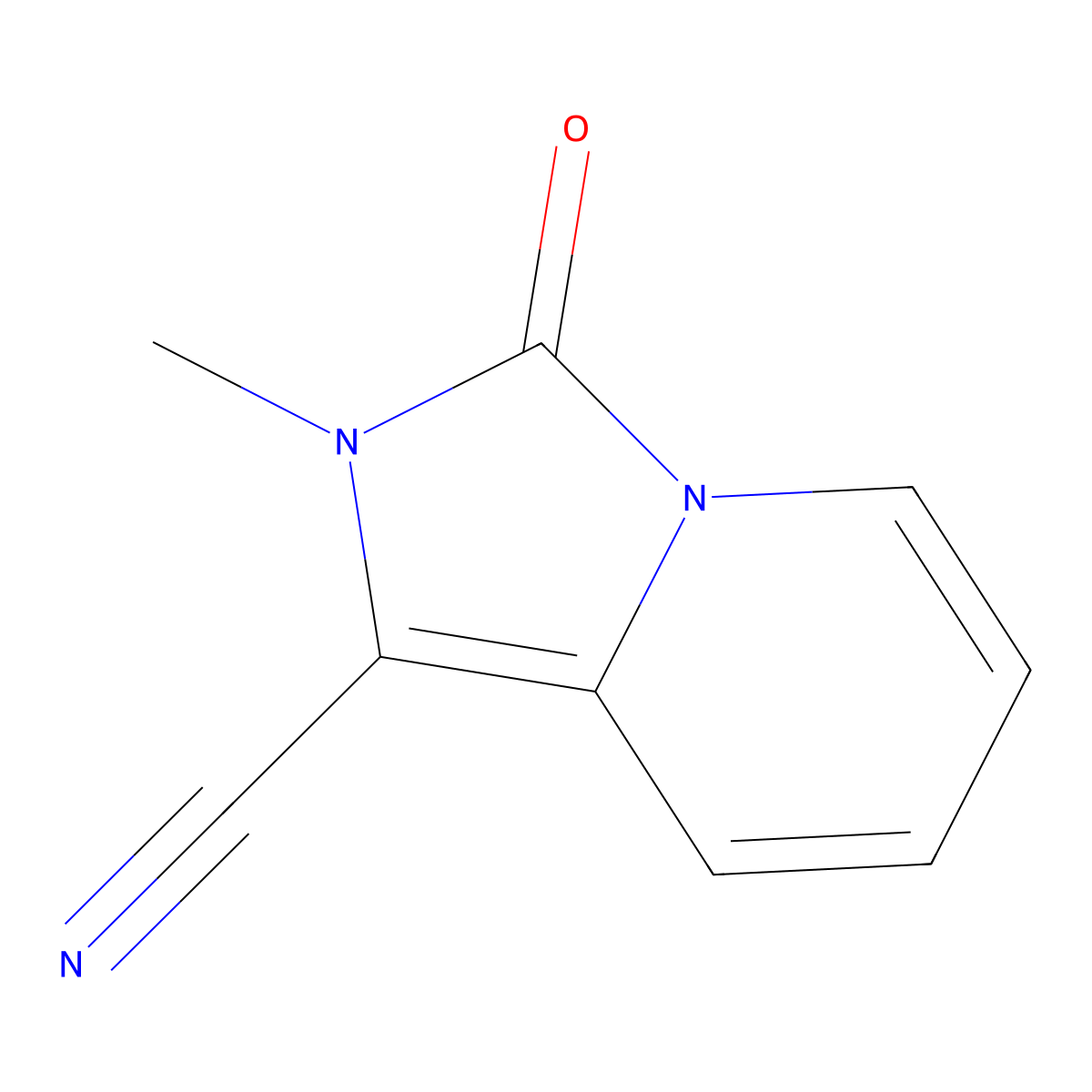2-methyl-3-oxo-2H,3H-imidazo[1,5-a]pyridine-1-carbonitrile molecular structure, CAS 1378676-25-5