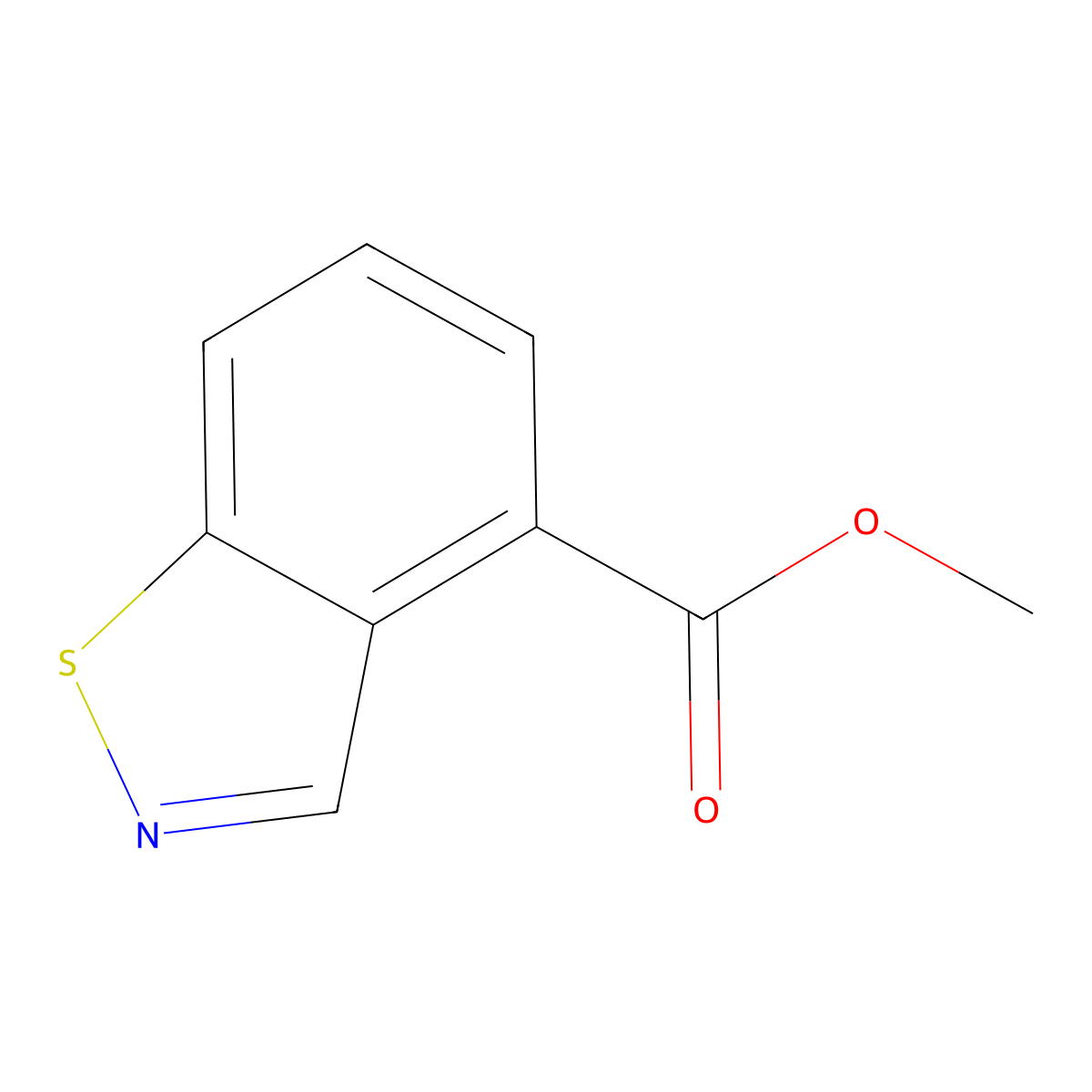 Methyl benzo[d]isothiazole-4-carboxylate molecular structure, CAS 1378676-29-9