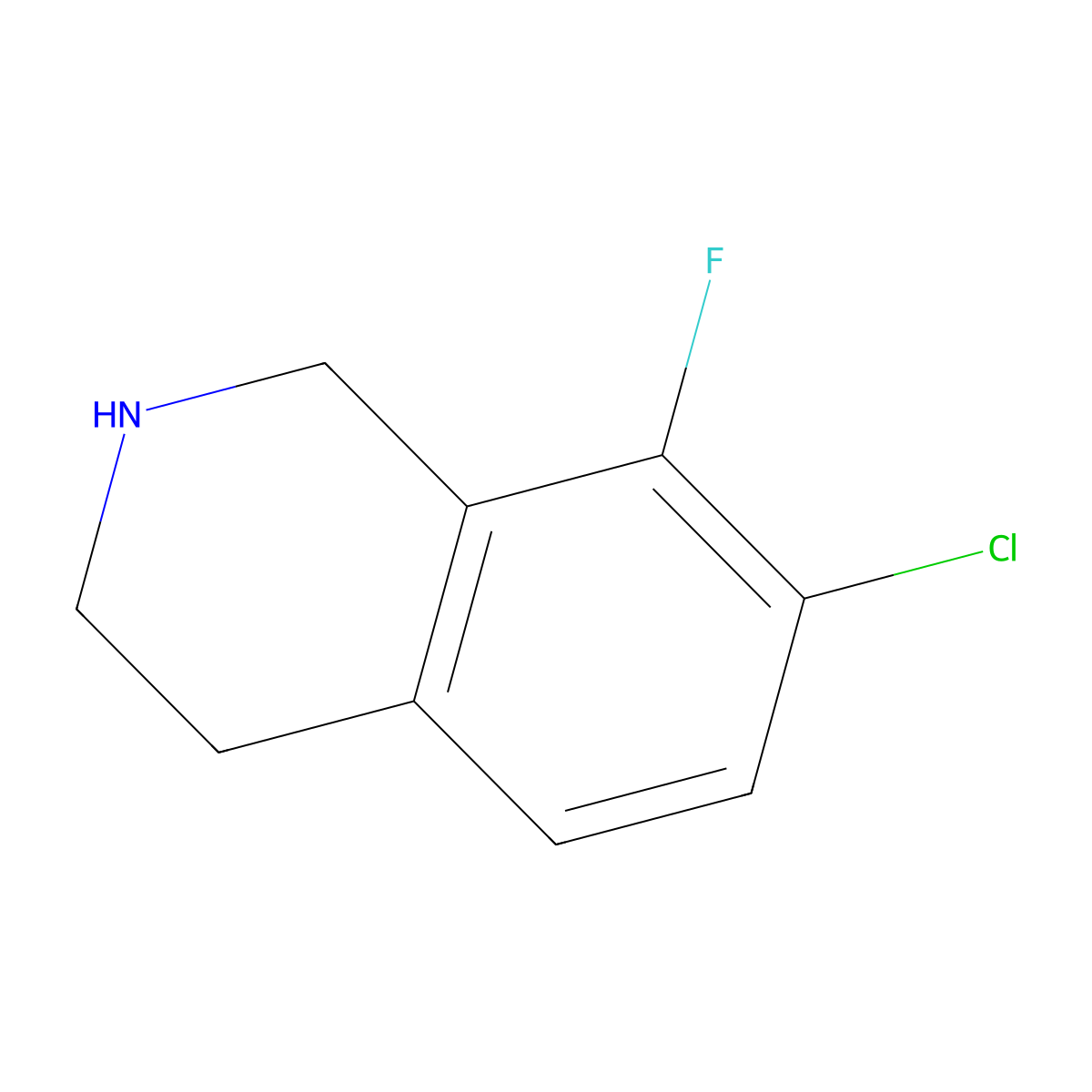 7-Chloro-8-fluoro-1,2,3,4-tetrahydroisoquinoline molecular structure, CAS 1378677-69-0