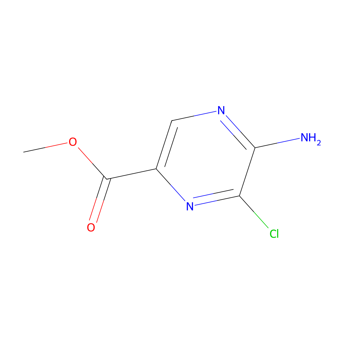 Methyl 5-amino-6-chloropyrazine-2-carboxylate molecular structure, CAS 1378678-66-0