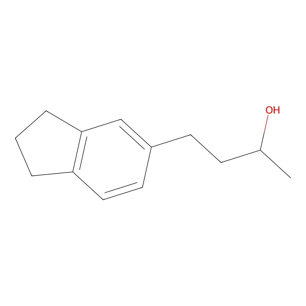4-(2,3-dihydro-1H-inden-5-yl)butan-2-ol molecular structure, CAS 1378679-10-7