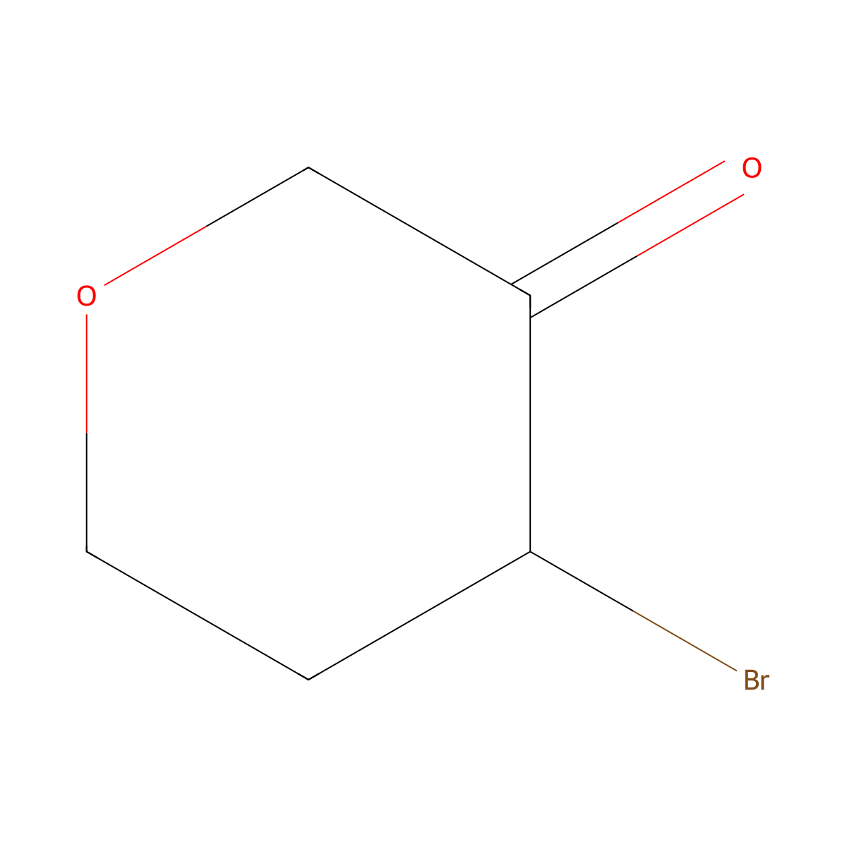 4-Bromodihydro-2H-pyran-3(4H)-one molecular structure, CAS 1378680-33-1