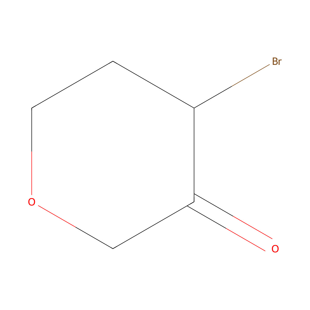 4-Bromodihydro-2H-pyran-3(4H)-one molecular structure, CAS 1378680-33-1
