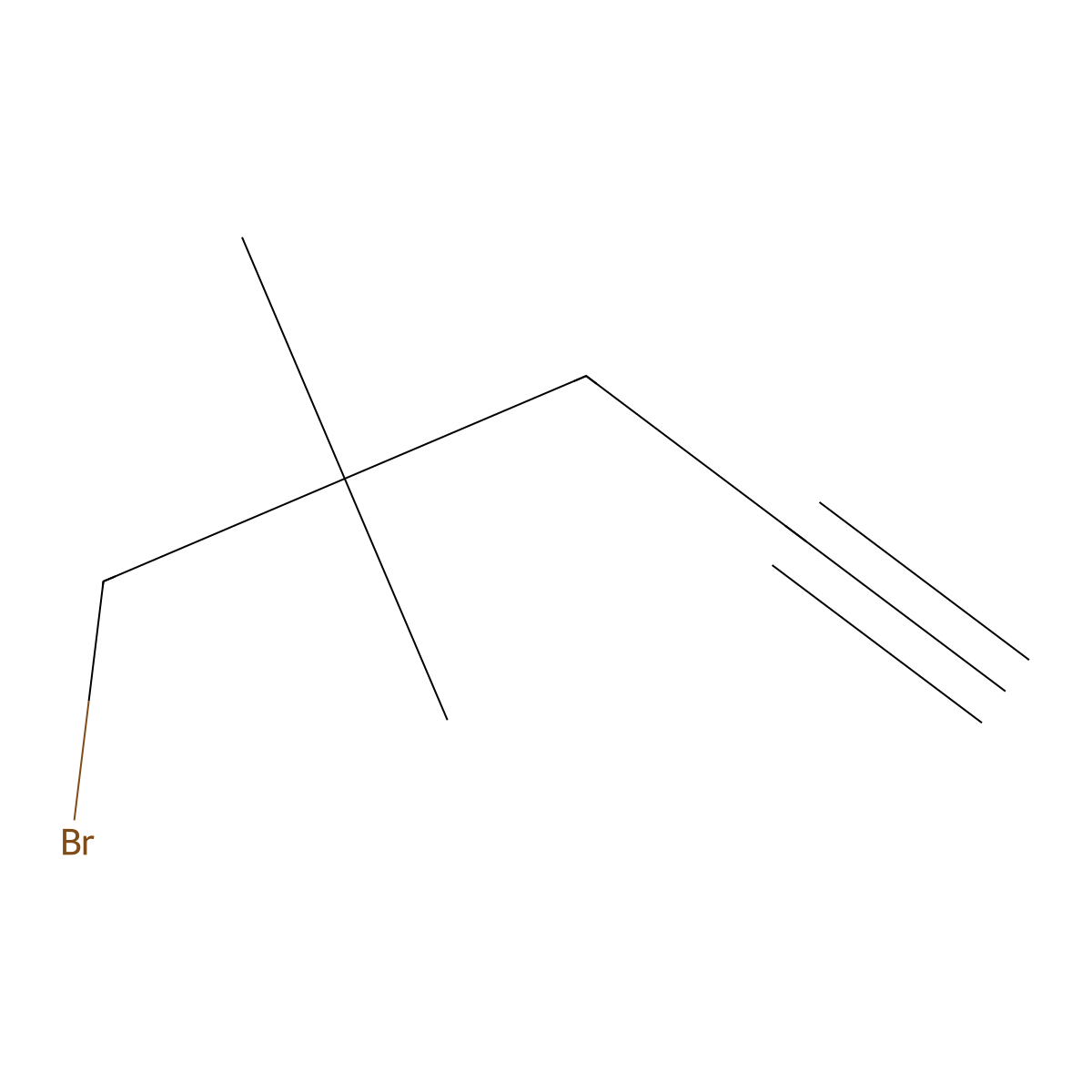 5-Bromo-4,4-dimethylpent-1-yne molecular structure, CAS 1378680-67-1