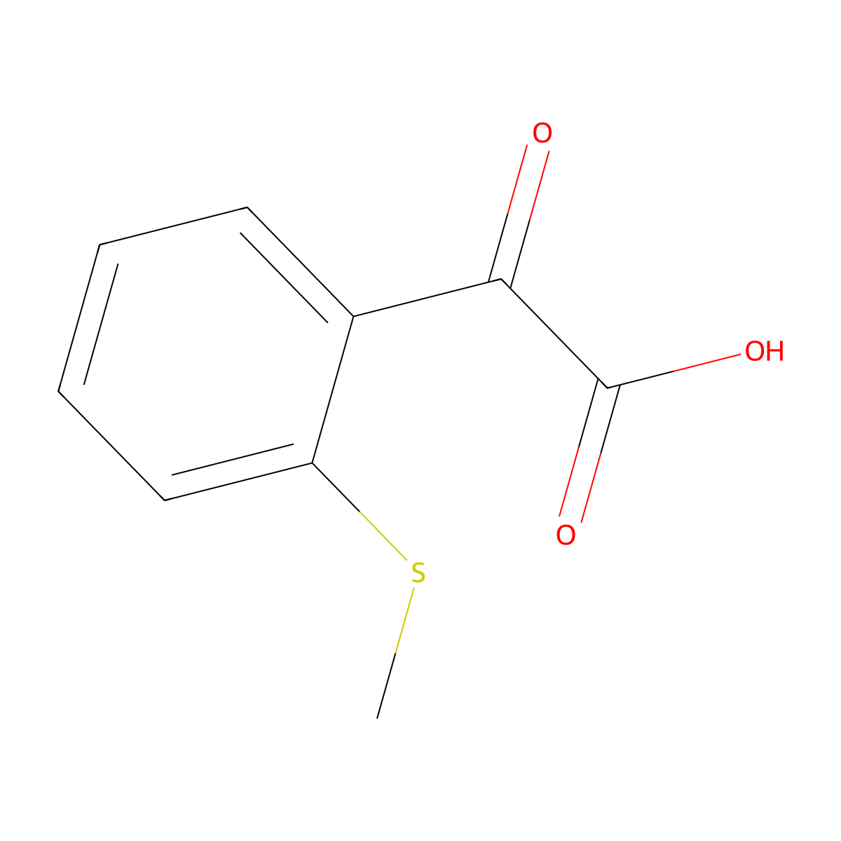 2-[2-(Methylsulfanyl)phenyl]-2-oxoacetic acid molecular structure, CAS 1378682-08-6