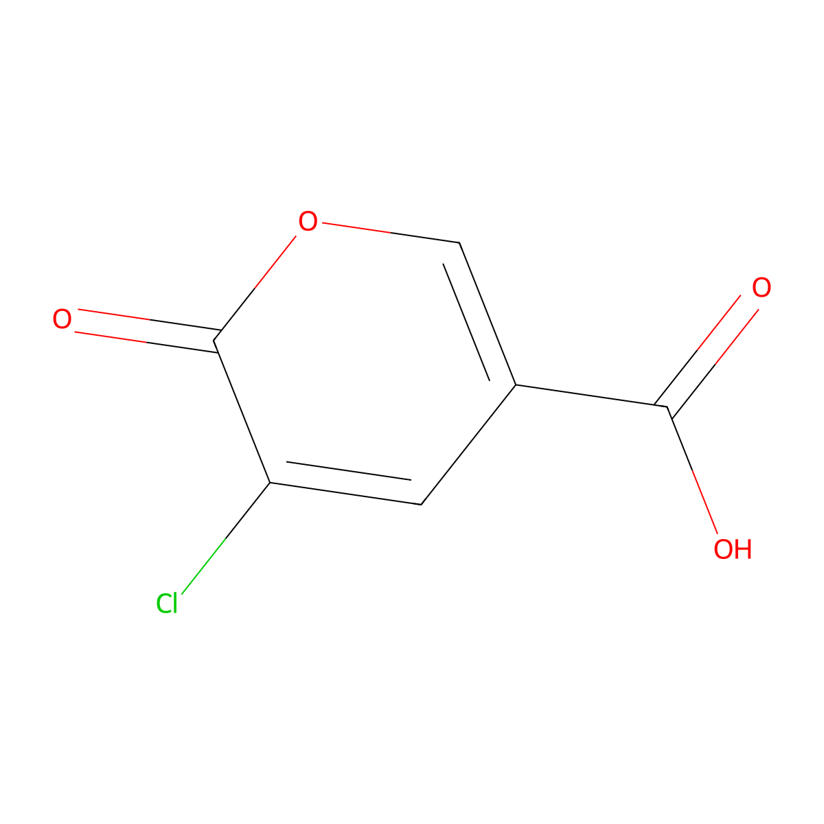 3-Chloro-2-oxo-2H-pyran-5-carboxylic acid molecular structure, CAS 1378683-51-2