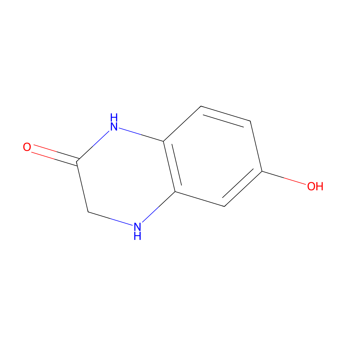 6-Hydroxy-1,2,3,4-tetrahydroquinoxalin-2-one molecular structure, CAS 1378683-92-1