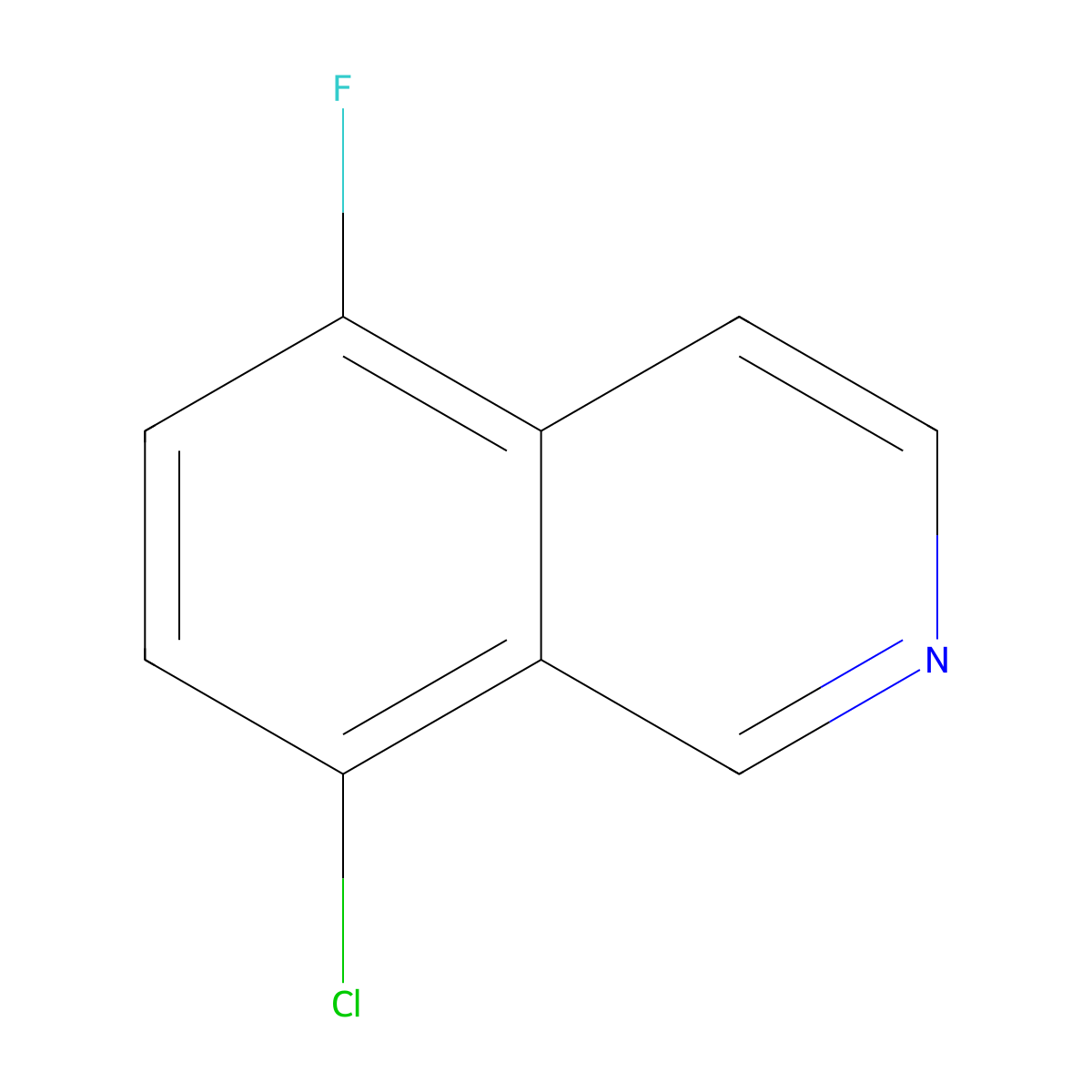 8-Chloro-5-fluoroisoquinoline molecular structure, CAS 1378690-88-0