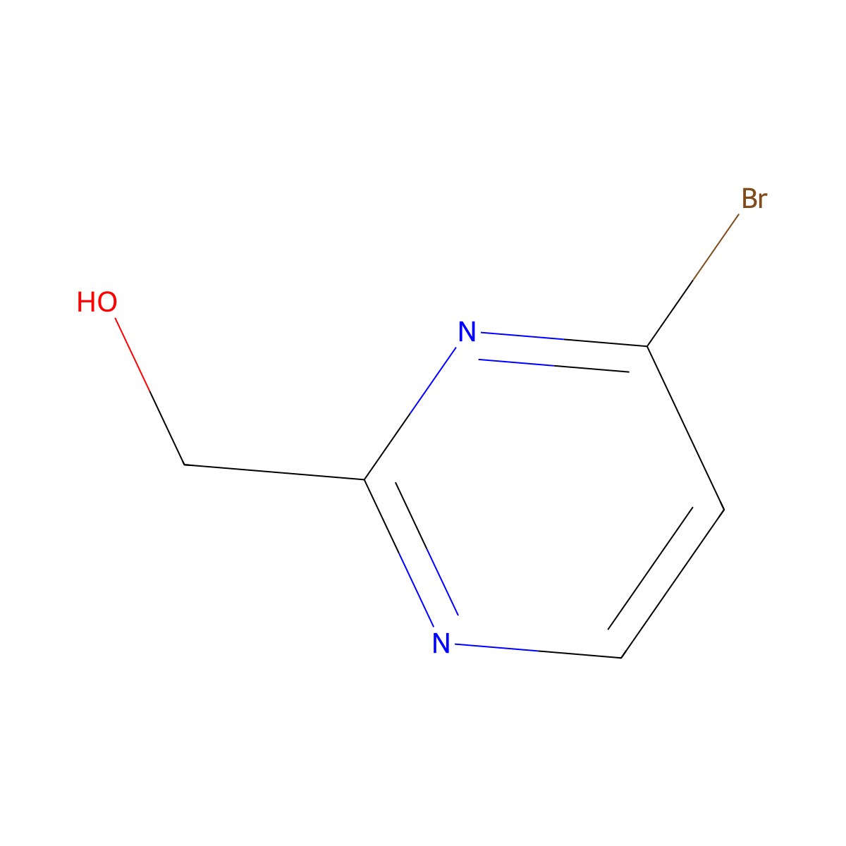 (4-Bromopyrimidin-2-yl)methanol molecular structure, CAS 1378694-41-7