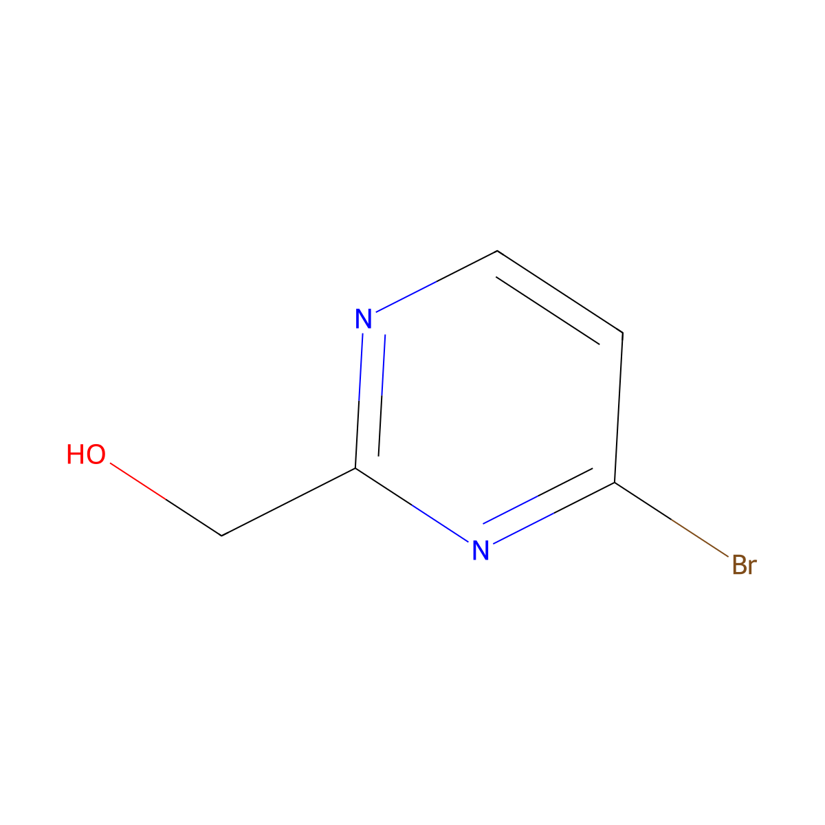 (4-Bromopyrimidin-2-yl)methanol molecular structure, CAS 1378694-41-7