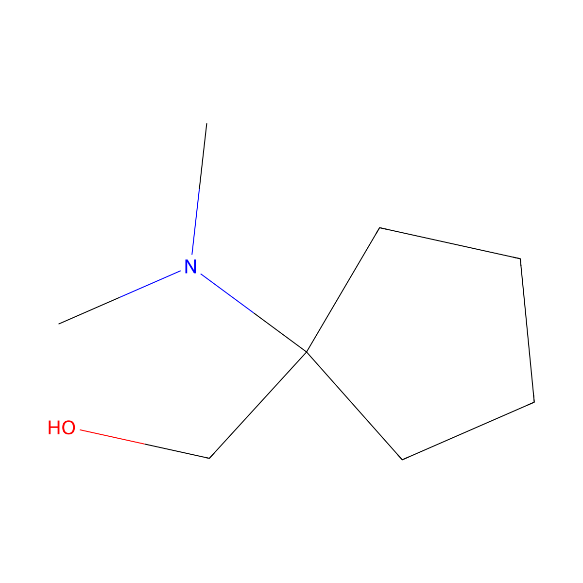 [1-(Dimethylamino)cyclopentyl]methanol molecular structure, CAS 1378694-52-0