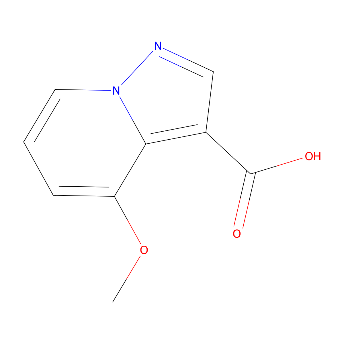 4-Methoxypyrazolo(1,5-a)pyridine-3-carboxylic acid molecular structure, CAS 1378695-64-7