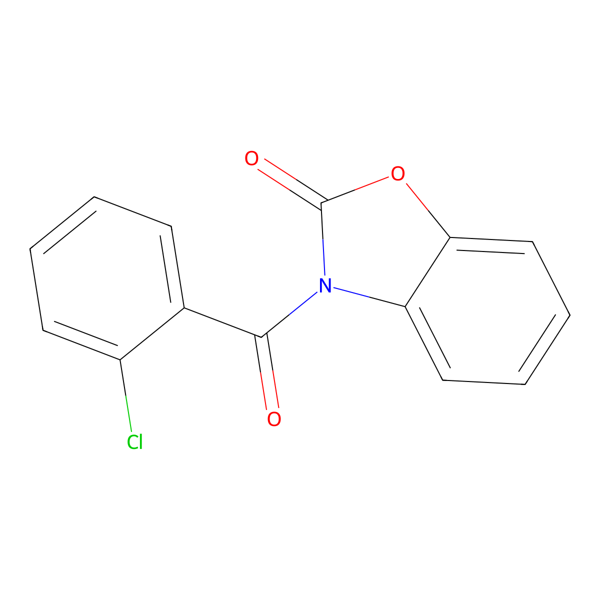 2(3H)-Benzoxazolone, 3-(2-chlorobenzoyl)- molecular structure, CAS 13787-55-8