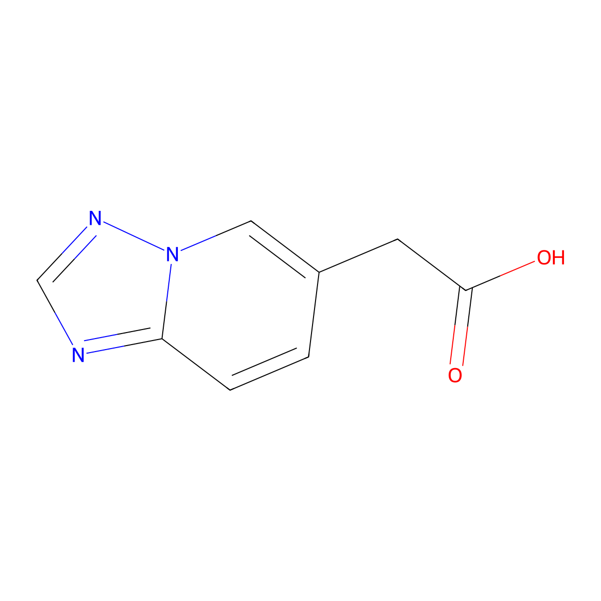 2-([1,2,4]Triazolo[1,5-a]pyridin-6-yl)acetic acid molecular structure, CAS 1378704-92-7