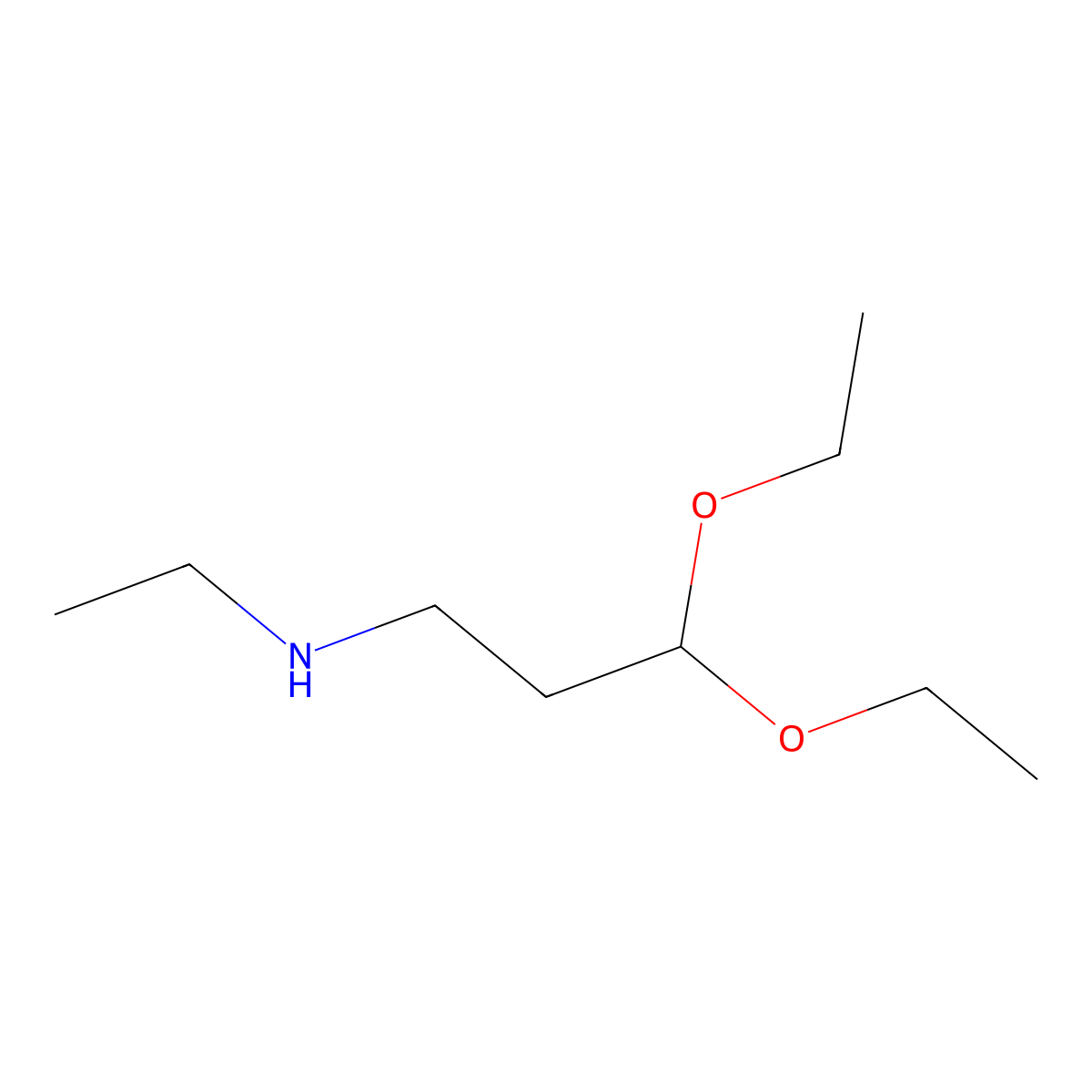 (3,3-Diethoxypropyl)(ethyl)amine molecular structure, CAS 1378705-59-9