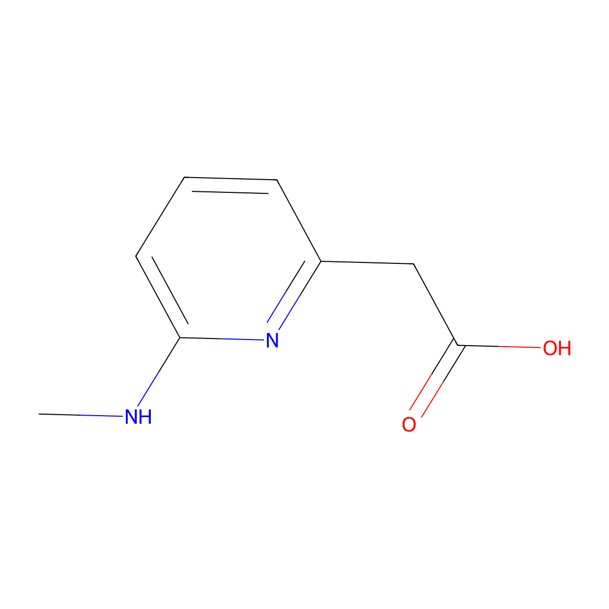 6-(Methylamino)-2-pyridineacetic acid molecular structure, CAS 1378707-78-8
