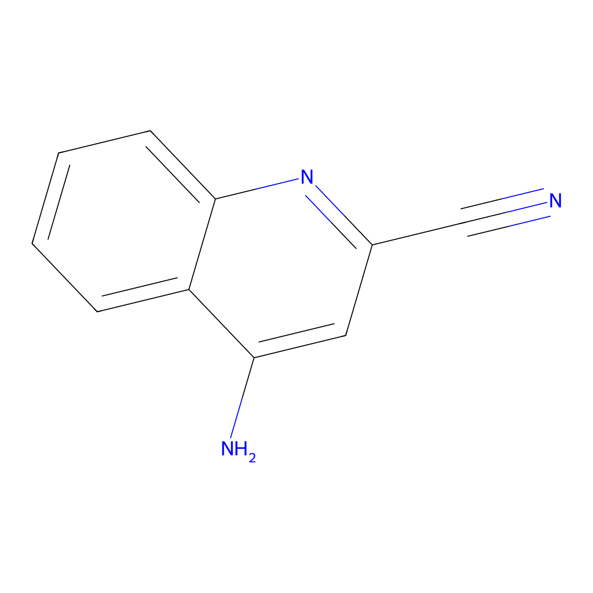 4-Aminoquinoline-2-carbonitrile molecular structure, CAS 1378708-12-3