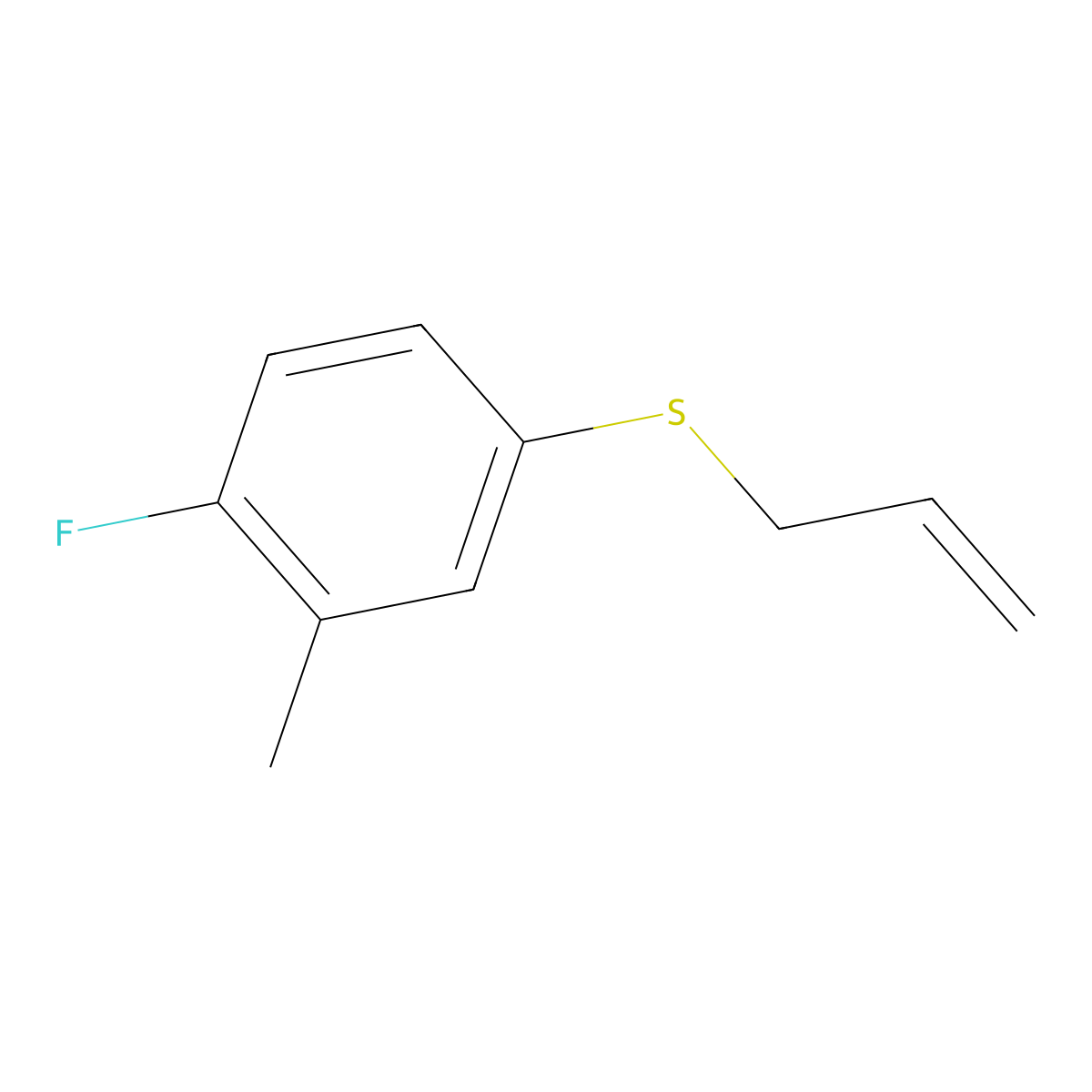 1-Allylsulfanyl-4-fluoro-3-methylbenzene molecular structure, CAS 1378708-97-4