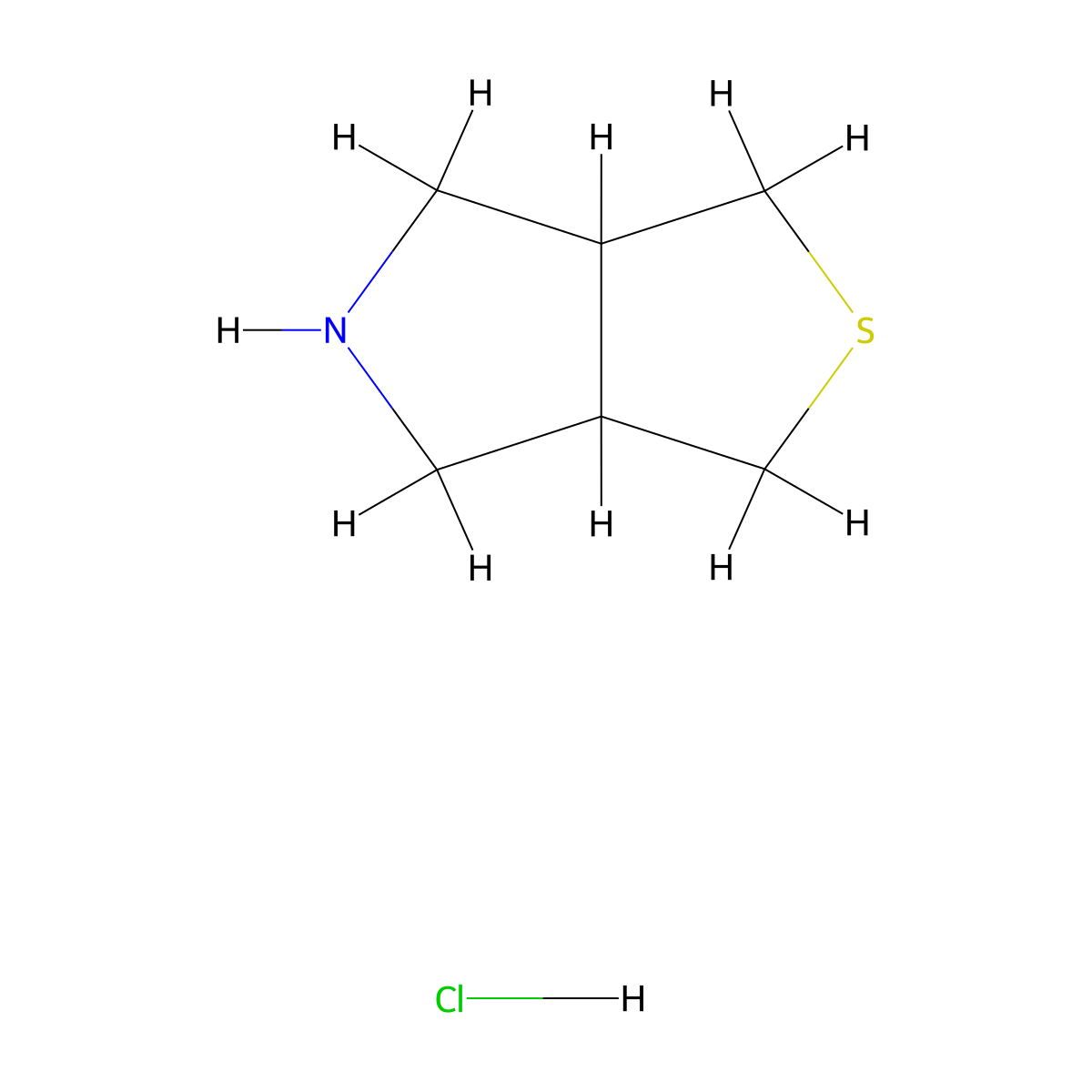 hexahydro-1H-thieno[3,4-c]pyrrole hydrochloride molecular structure, CAS 1378710-42-9