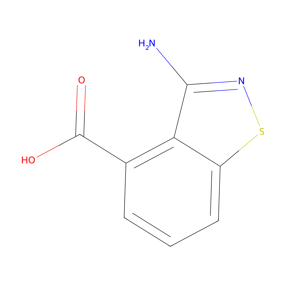 3-Aminobenzo[d]isothiazole-4-carboxylic acid molecular structure, CAS 1378716-73-4