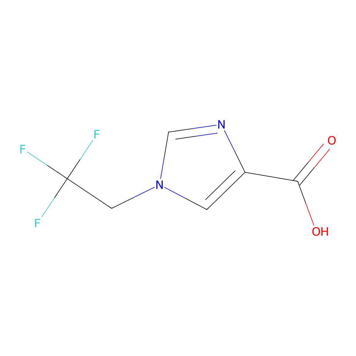1-(2,2,2-Trifluoroethyl)-1H-imidazole-4-carboxylic acid molecular structure, CAS 1378717-34-0