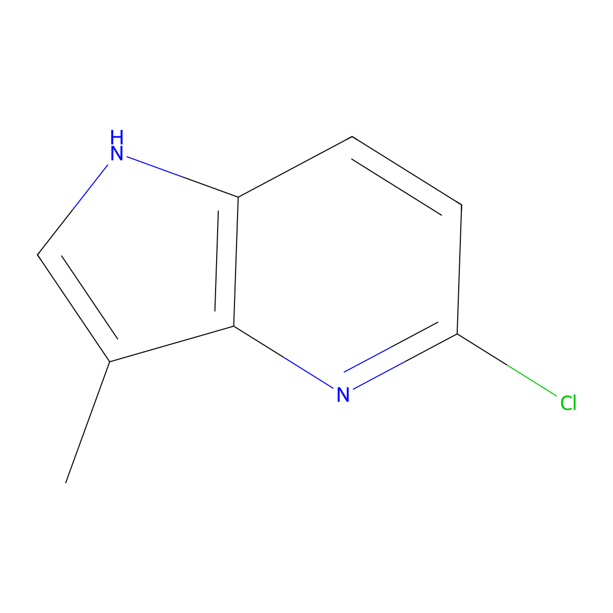 5-Chloro-3-methyl-1H-pyrrolo[3,2-b]pyridine molecular structure, CAS 1378723-60-4