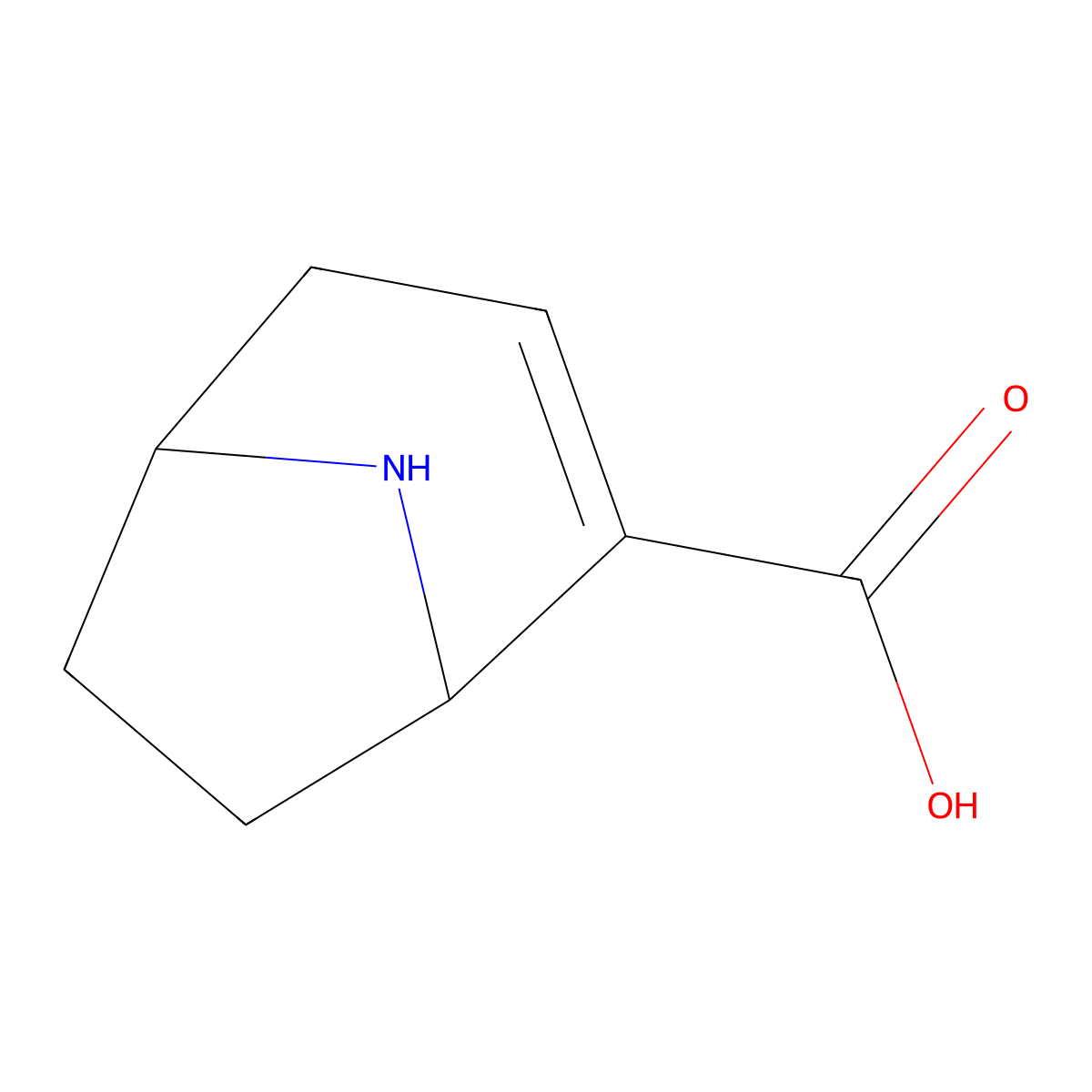 8-Azabicyclo[3.2.1]oct-2-ene-2-carboxylic acid molecular structure, CAS 1378729-17-9