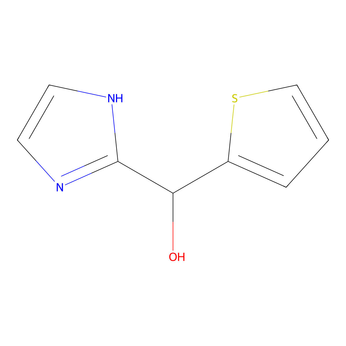 1H-imidazol-2-yl(thiophen-2-yl)methanol molecular structure, CAS 1378729-97-5