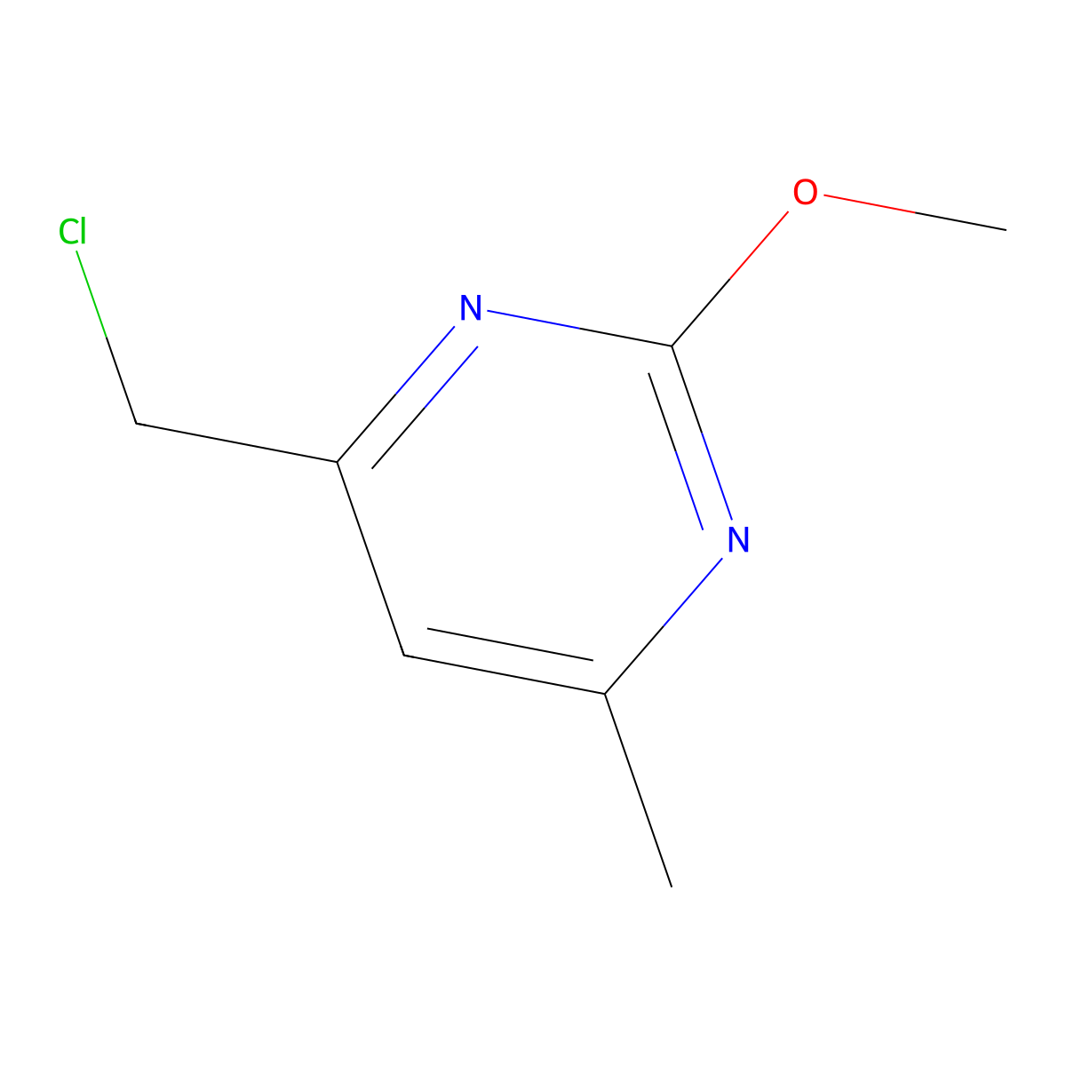 4-(Chloromethyl)-2-methoxy-6-methylpyrimidine molecular structure, CAS 1378738-27-2