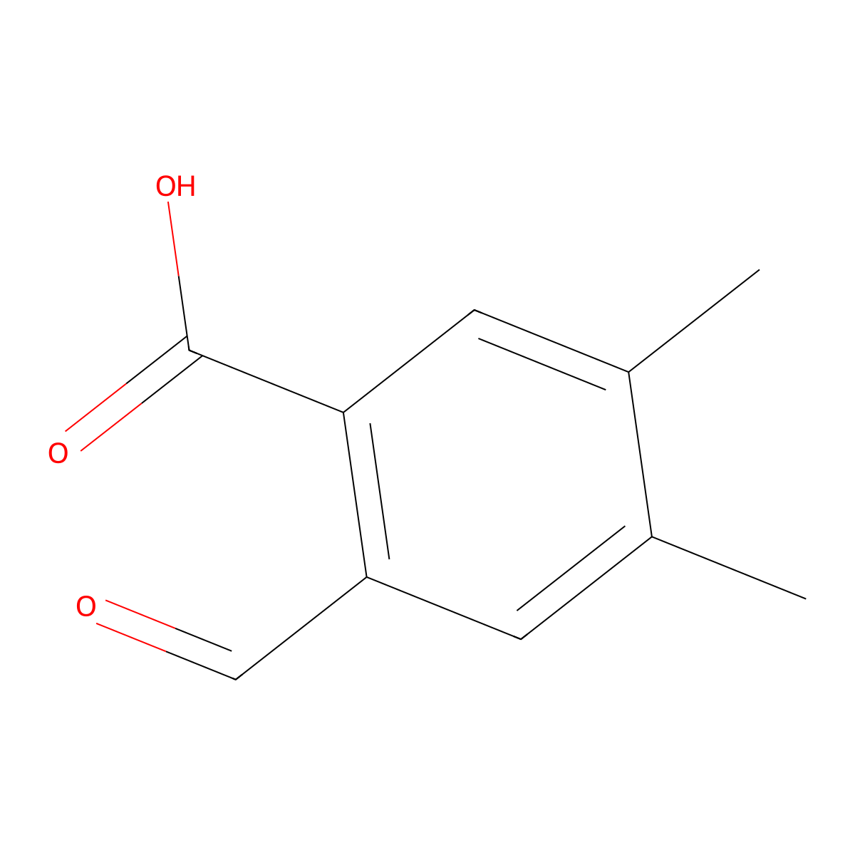 2-Formyl-4,5-dimethylbenzoic acid molecular structure, CAS 1378742-65-4