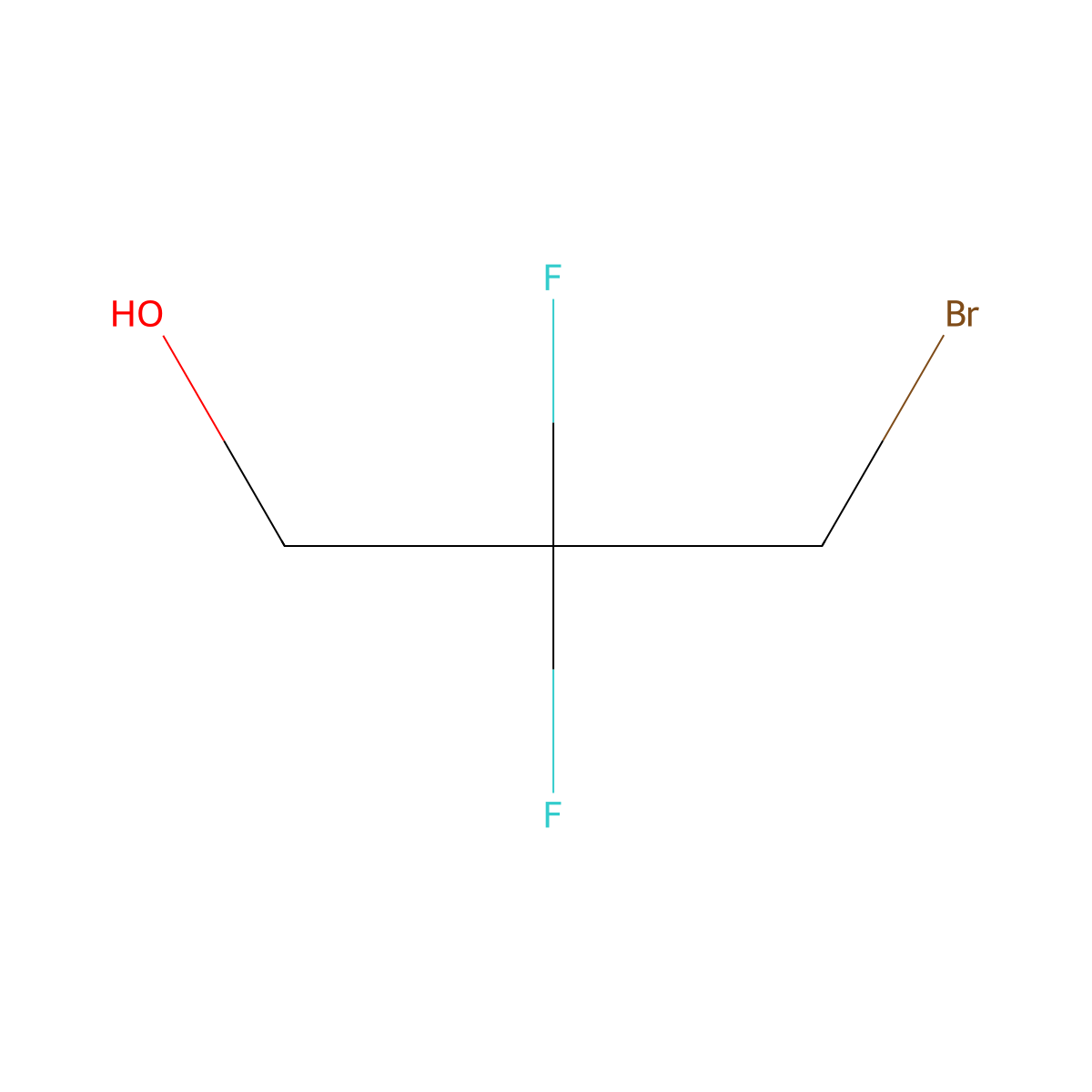 3-Bromo-2,2-difluoropropan-1-ol molecular structure, CAS 1378745-38-0
