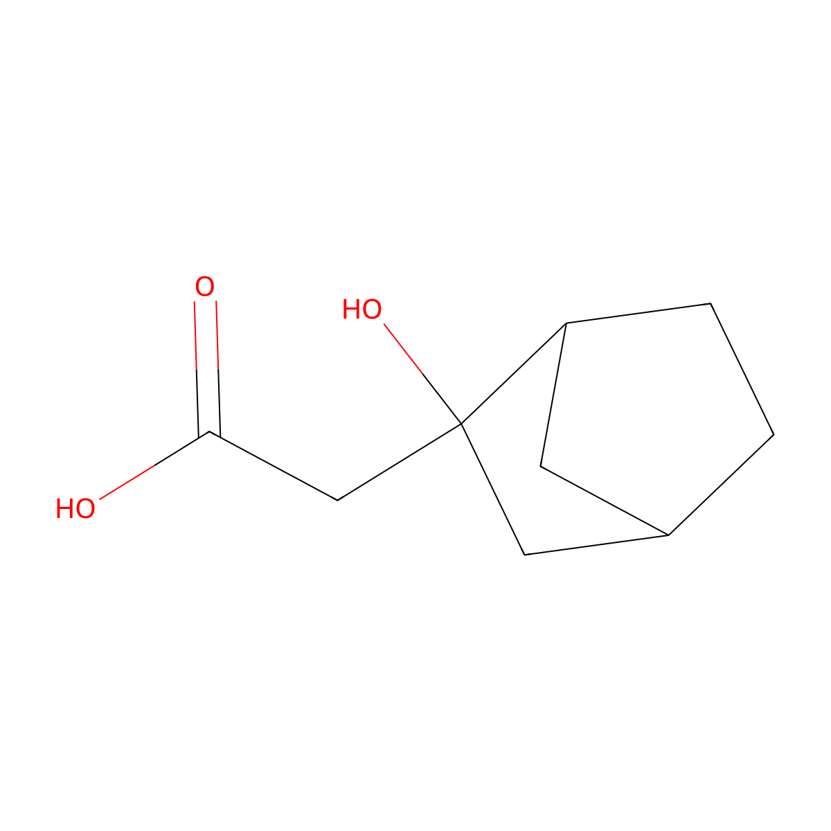 2-{2-Hydroxybicyclo[2.2.1]heptan-2-yl}acetic acid molecular structure, CAS 1378746-32-7
