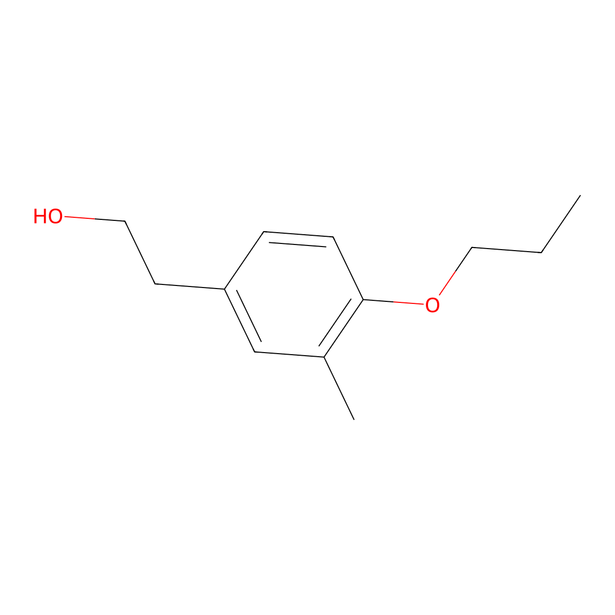 2-(3-Methyl-4-propoxyphenyl)ethanol molecular structure, CAS 1378749-11-1