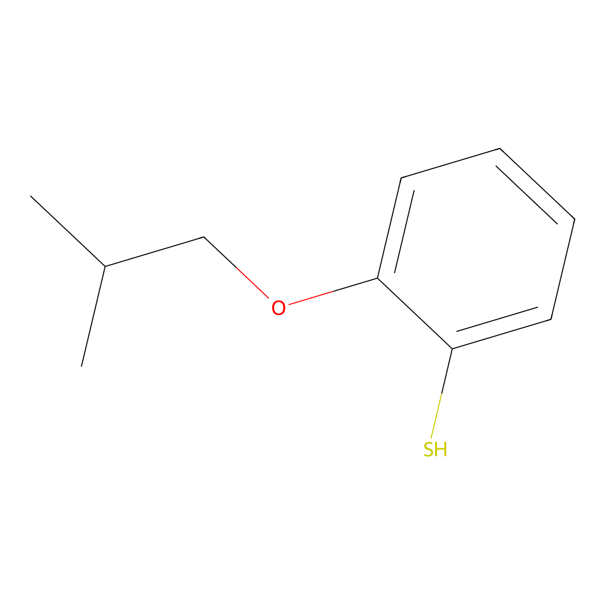 2-iso-Butoxythiophenol molecular structure, CAS 1378749-26-8