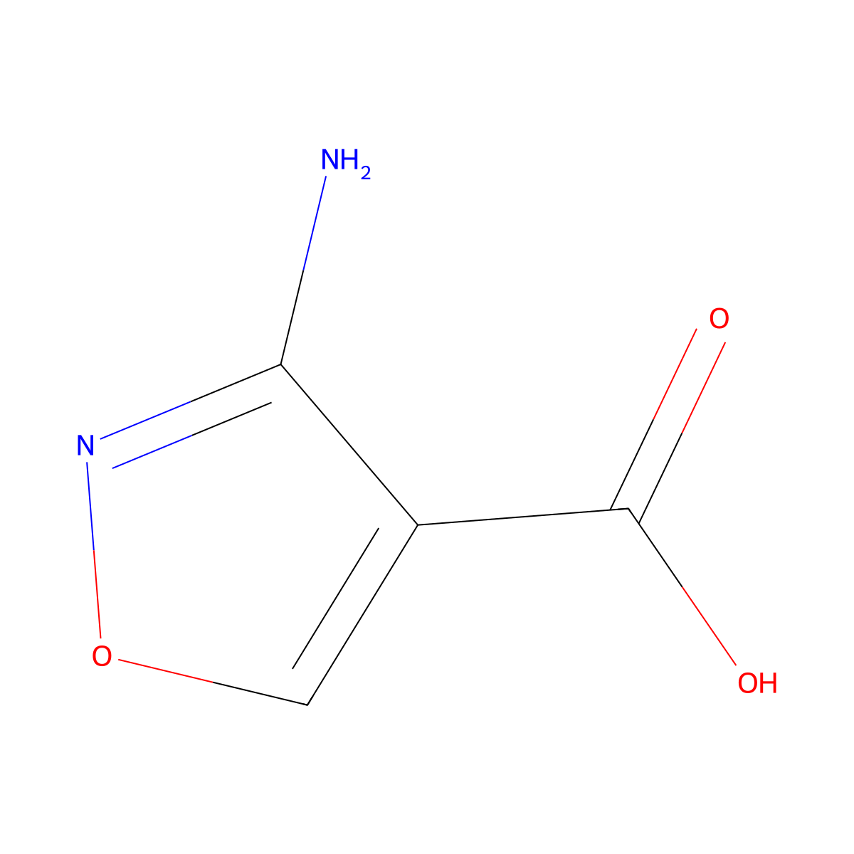 3-Aminoisoxazole-4-carboxylic acid molecular structure, CAS 1378751-65-5
