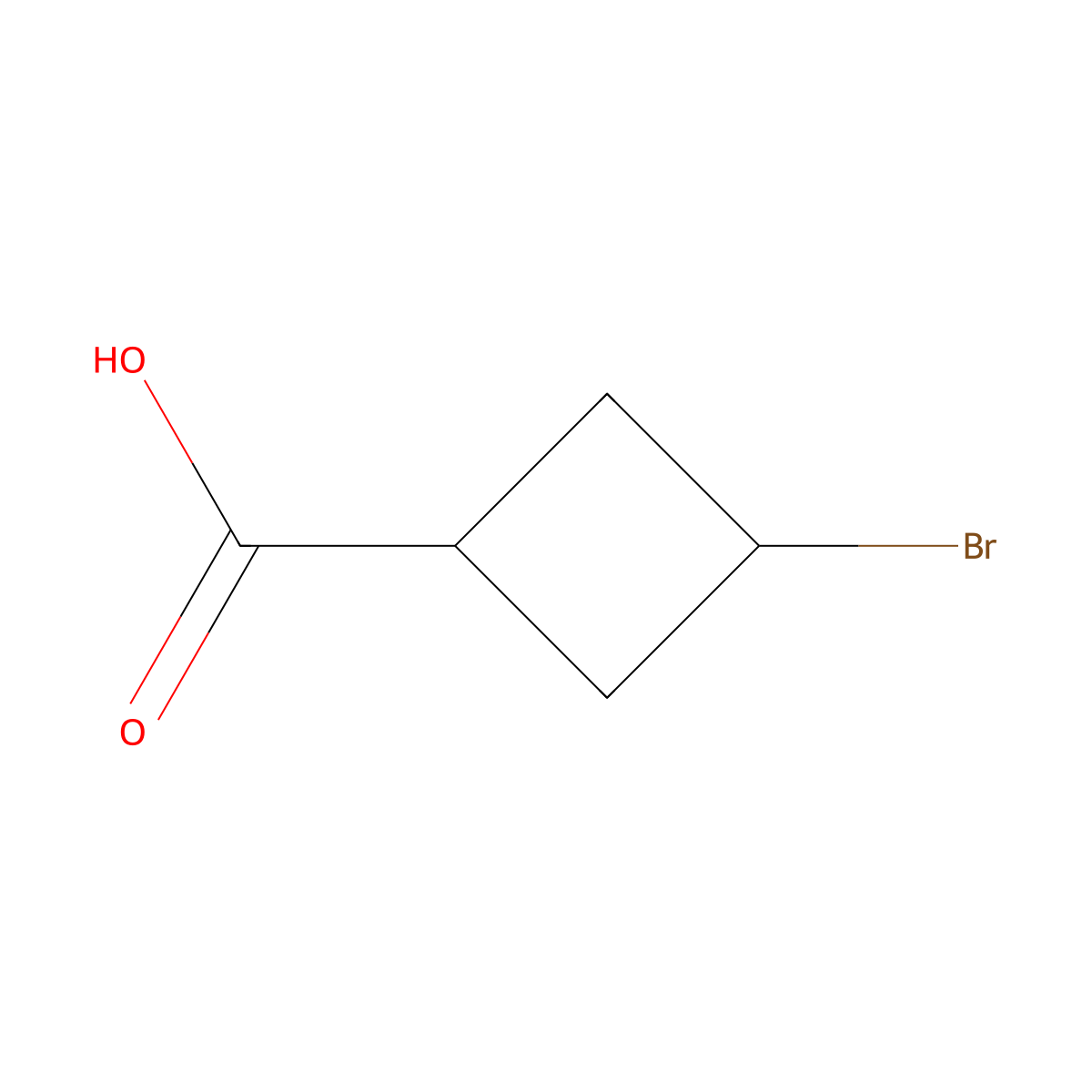 3-Bromocyclobutane-1-carboxylic acid molecular structure, CAS 1378752-12-5