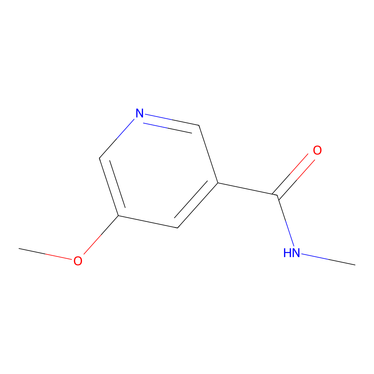 5-Methoxy-N-methyl-3-pyridinecarboxamide molecular structure, CAS 1378756-11-6