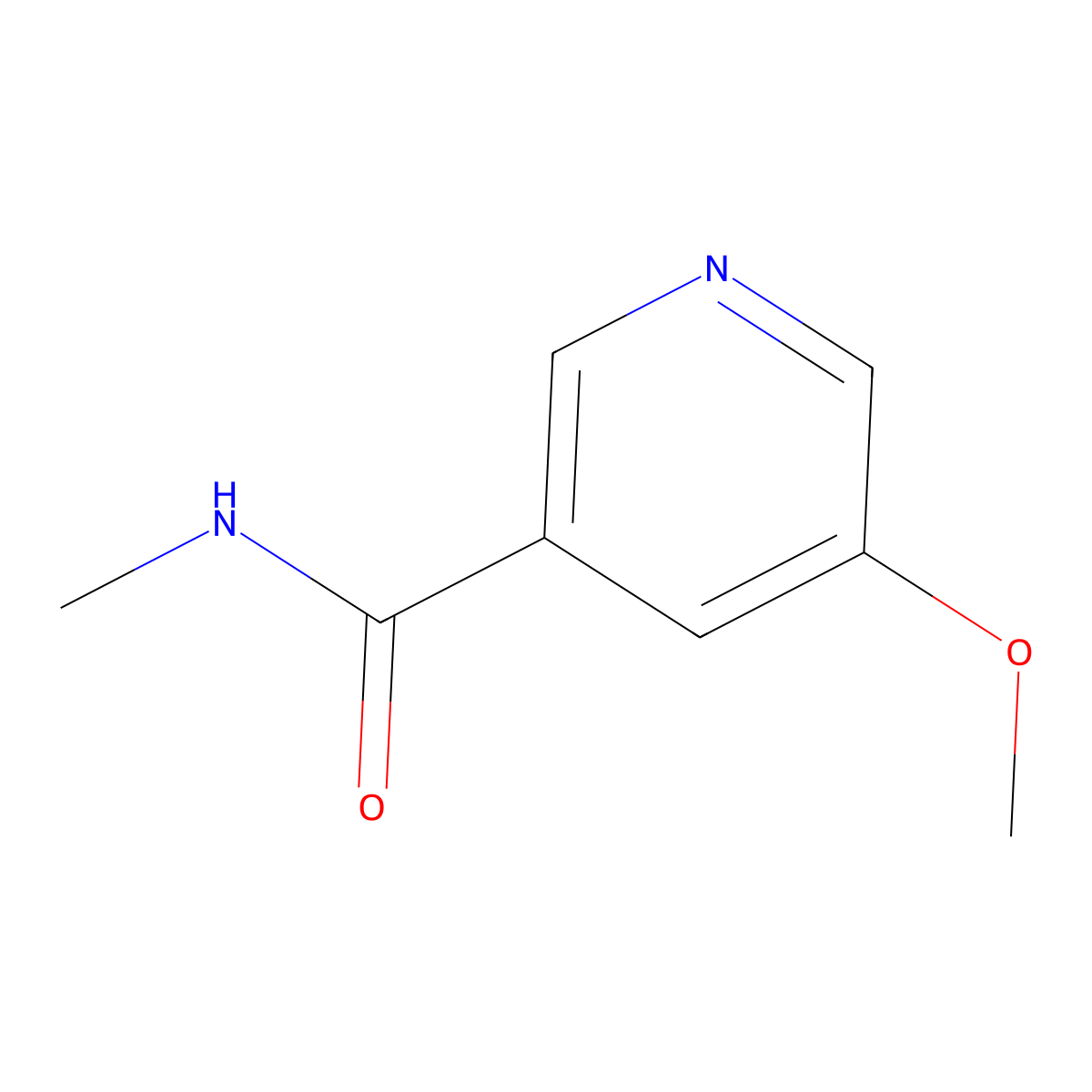 5-Methoxy-N-methyl-3-pyridinecarboxamide molecular structure, CAS 1378756-11-6