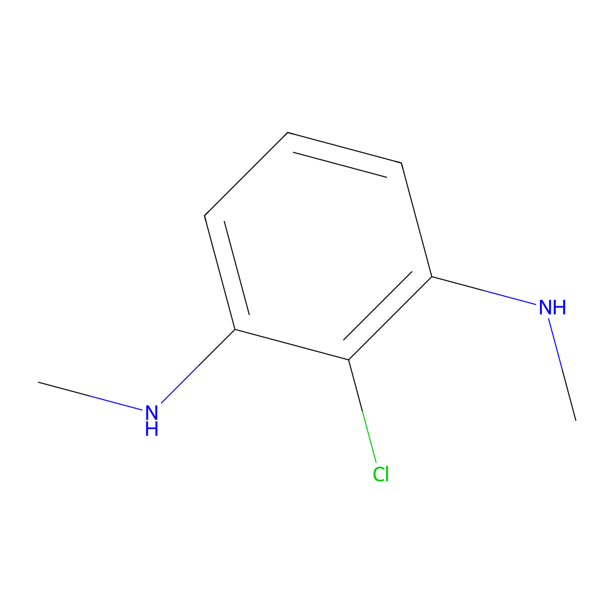 2-chloro-N1,N3-dimethylbenzene-1,3-diamine molecular structure, CAS 1378759-84-2