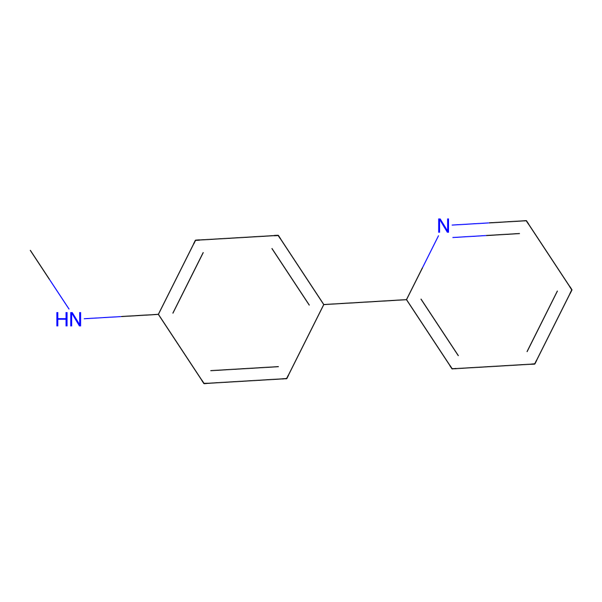 N-methyl-4-(pyridin-2-yl)aniline molecular structure, CAS 1378759-89-7