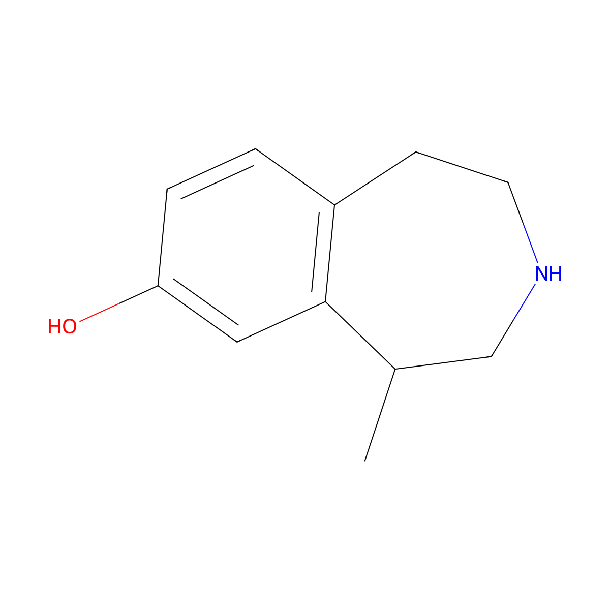 5-methyl-2,3,4,5-tetrahydro-1H-3-benzazepin-7-ol molecular structure, CAS 1378761-58-0