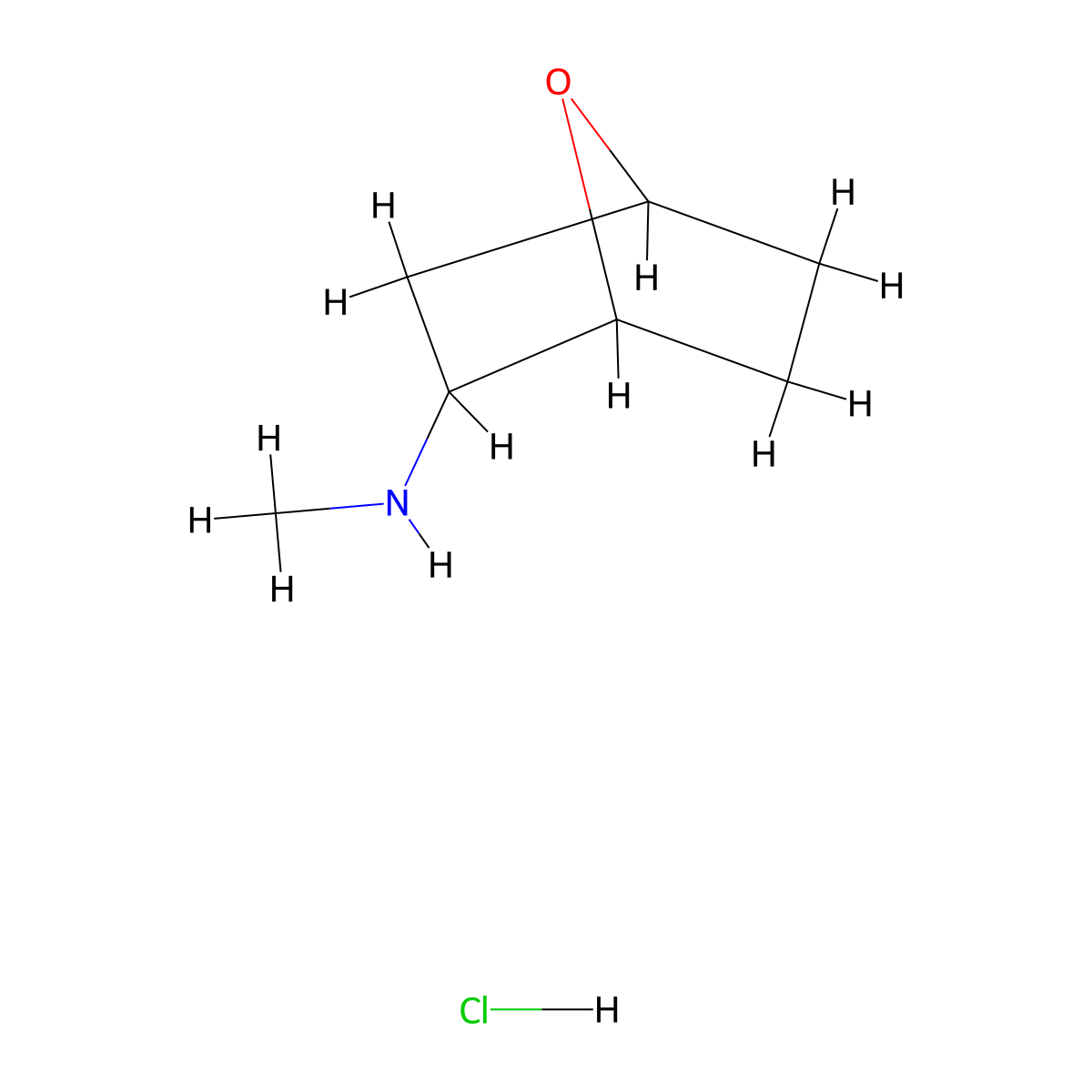 N-methyl-7-oxabicyclo(2.2.1)heptan-2-amine hydrochloride molecular structure, CAS 1378768-08-1