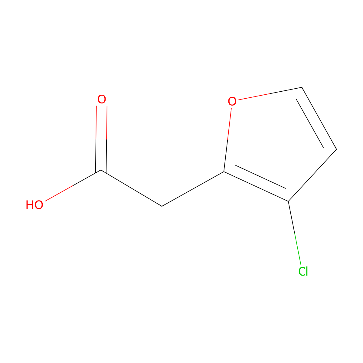 3-Chlorofuran-2-acetic Acid molecular structure, CAS 1378768-90-1