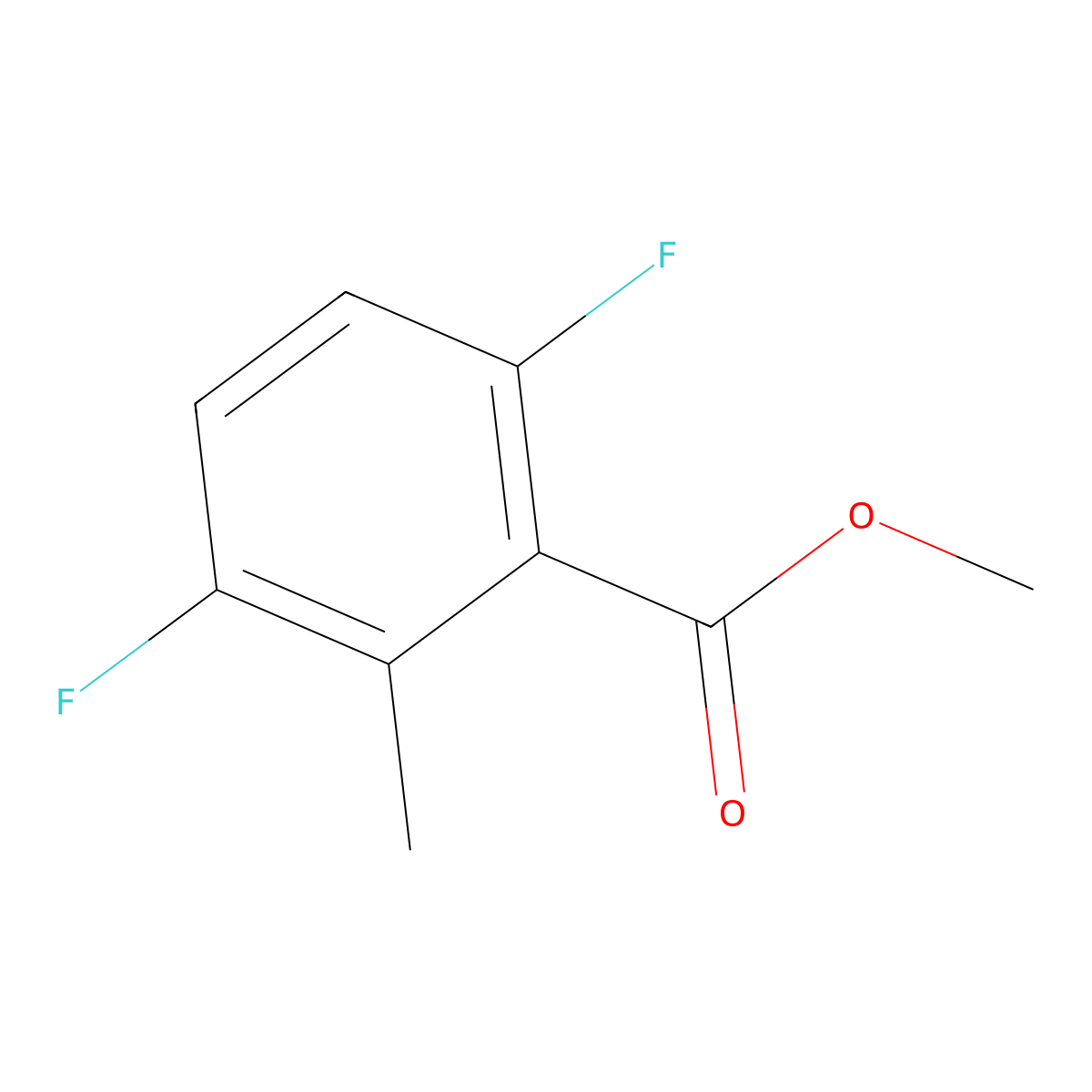 Methyl 3,6-difluoro-2-methylbenzoate molecular structure, CAS 1378775-68-8