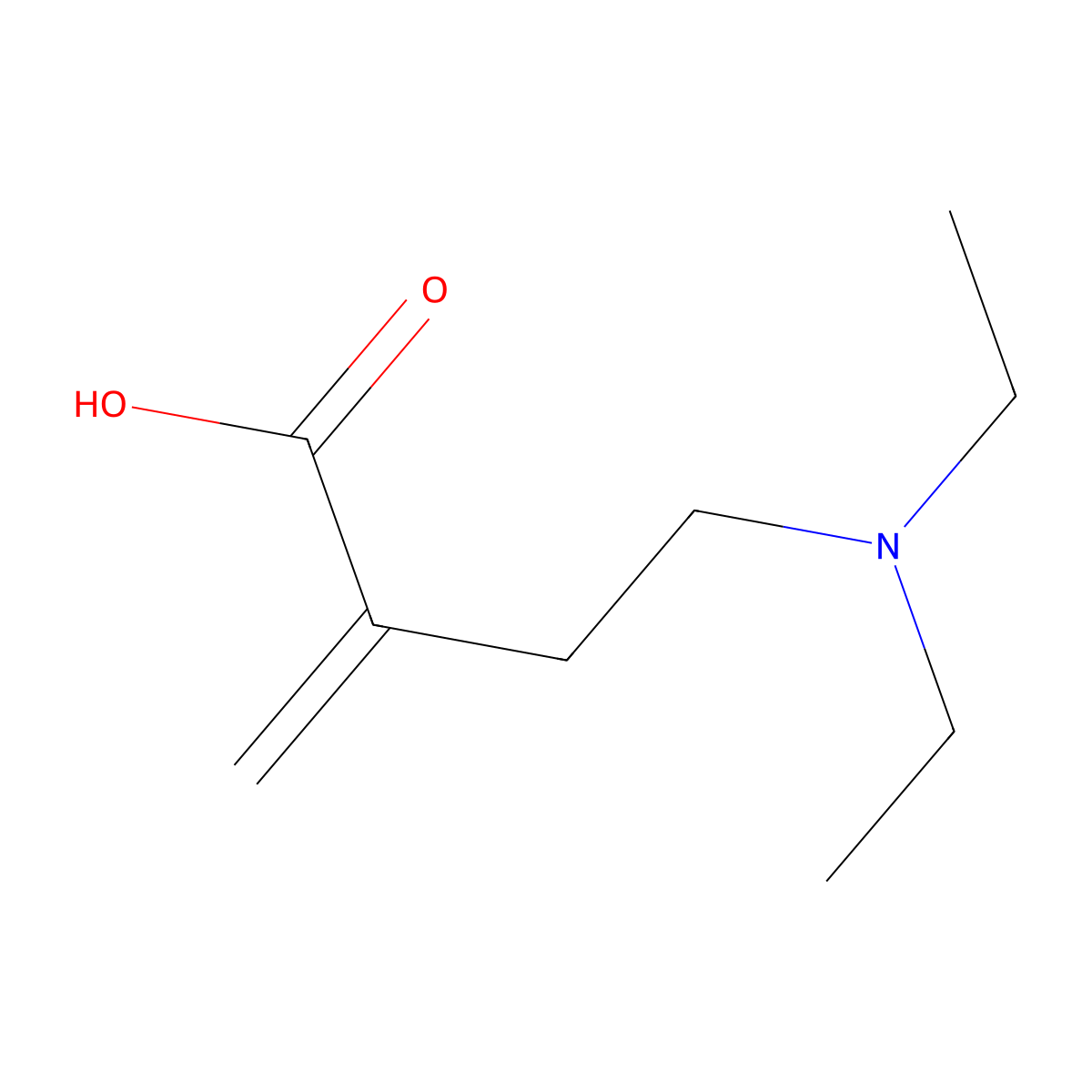 4-(Diethylamino)-2-methylidenebutanoic acid molecular structure, CAS 1378776-58-9