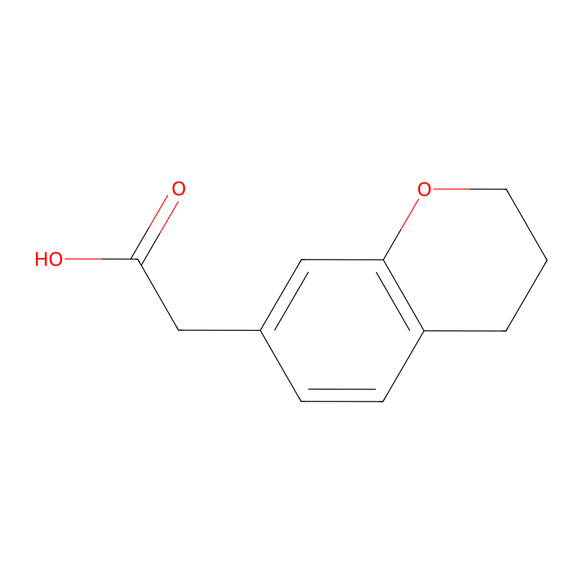 2-(3,4-dihydro-2H-1-benzopyran-7-yl)acetic acid molecular structure, CAS 1378778-88-1