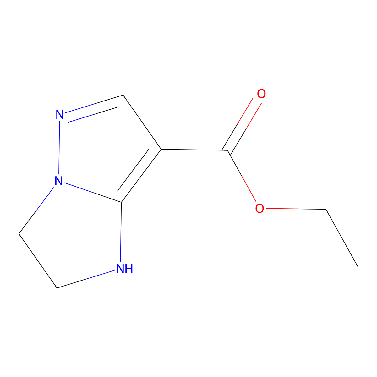 ethyl 2,3-dihydro-1H-imidazo[1,2-b]pyrazole-7-carboxylate molecular structure, CAS 1378779-72-6