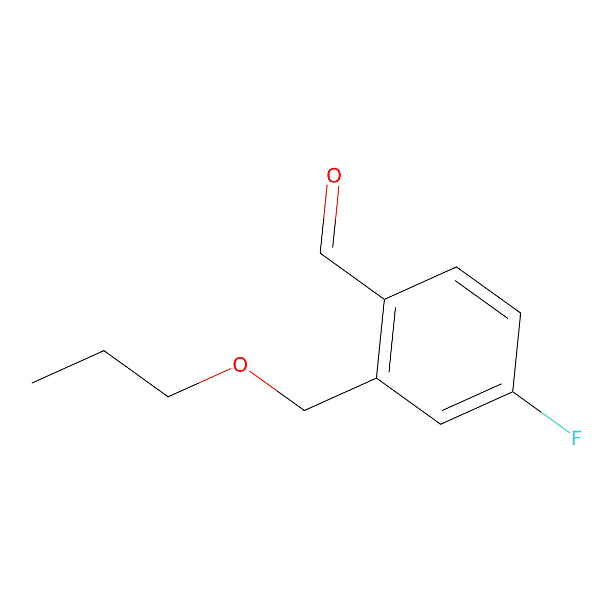 4-Fluoro-2-(propoxymethyl)benzaldehyde molecular structure, CAS 1378782-69-4